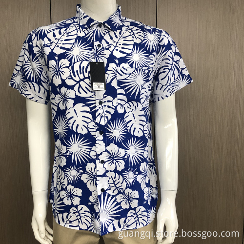 Men's short sleeve print shirt